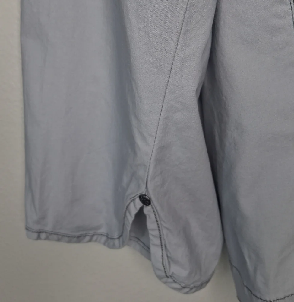 Lane Bryant Lightweight Jacket 3/4 Sleeve Gray Embroidered Plus Size 28